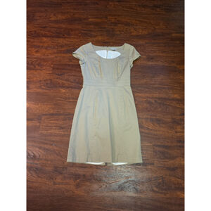 H & M short sleeve tan beige dress size 6 SUPER CUTE!